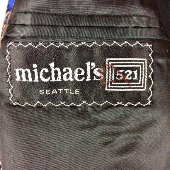 Michael's 521 Men's Size 42R* Bespoke Vintage Gray Plaid Wool Sport Coat Blazer - Picture 6 of 8